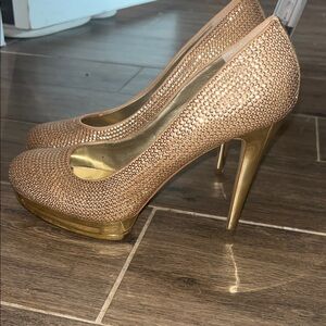 Tahari Metallic Gold High Heels